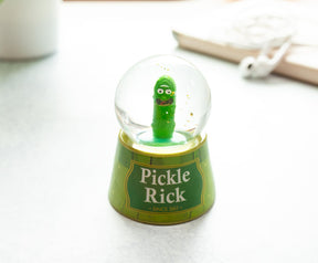 Rick and Morty Pickle Rick Light-Up Mini Snow Globe | 3 Inches Tall