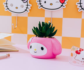 Sanrio My Melody 3-Inch Ceramic Mini Planter With Artificial Succulent