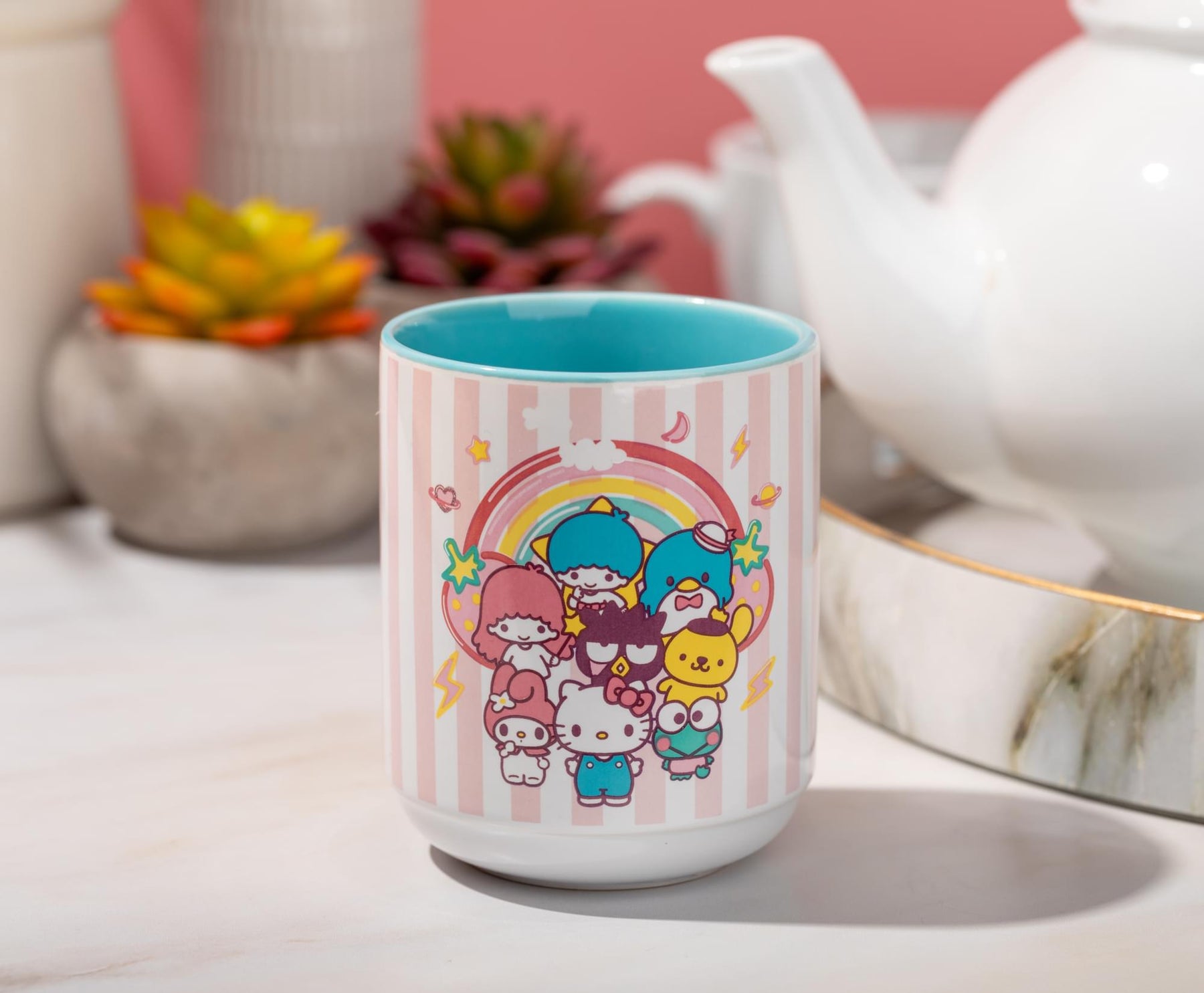 Sanrio Hello Kitty and Friends Asian Ceramic Tea Cup | Holds 12 Ounces