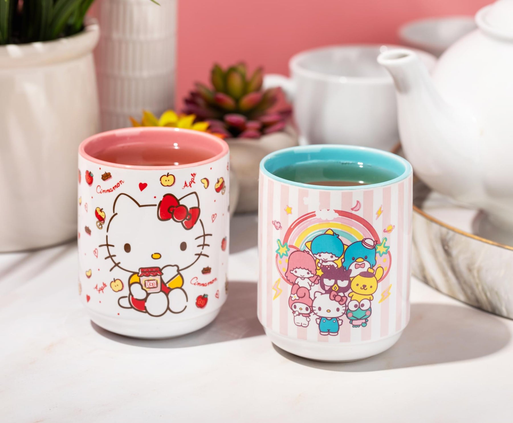 Sanrio Hello Kitty and Friends Asian Ceramic Tea Cup | Holds 12 Ounces