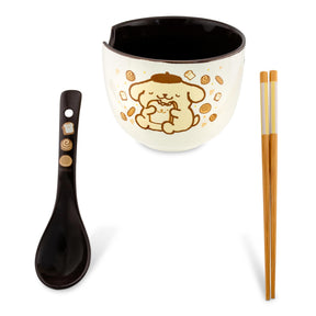 Sanrio Pompompurin 20-Ounce Ramen Bowl With Chopsticks and Spoon