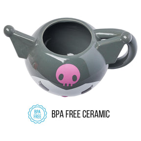 Sanrio Kuromi Face 20 Ounce 3D Sculpted Ceramic Mug