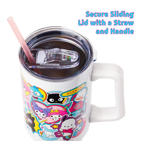 Sanrio Hello Kitty and Friends Sticker Bomb 40-Ounce Stainless Steel Tumbler