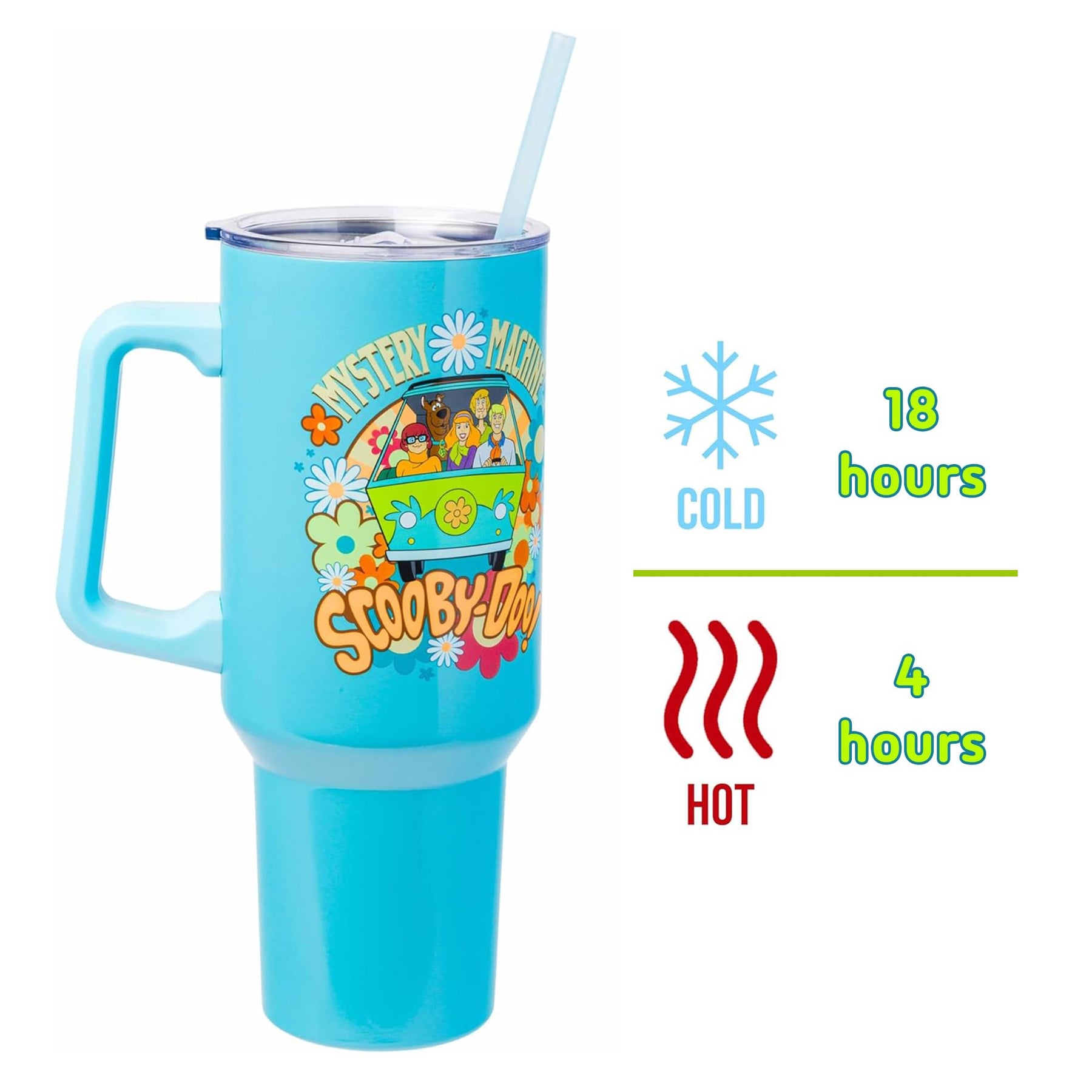 Scooby-Doo Mystery Machine Stainless Steel Tumbler With Handle | Holds 40 Ounces