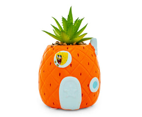 SpongeBob Pineapple House 5-Inch Ceramic Planter With Artificial Succulent