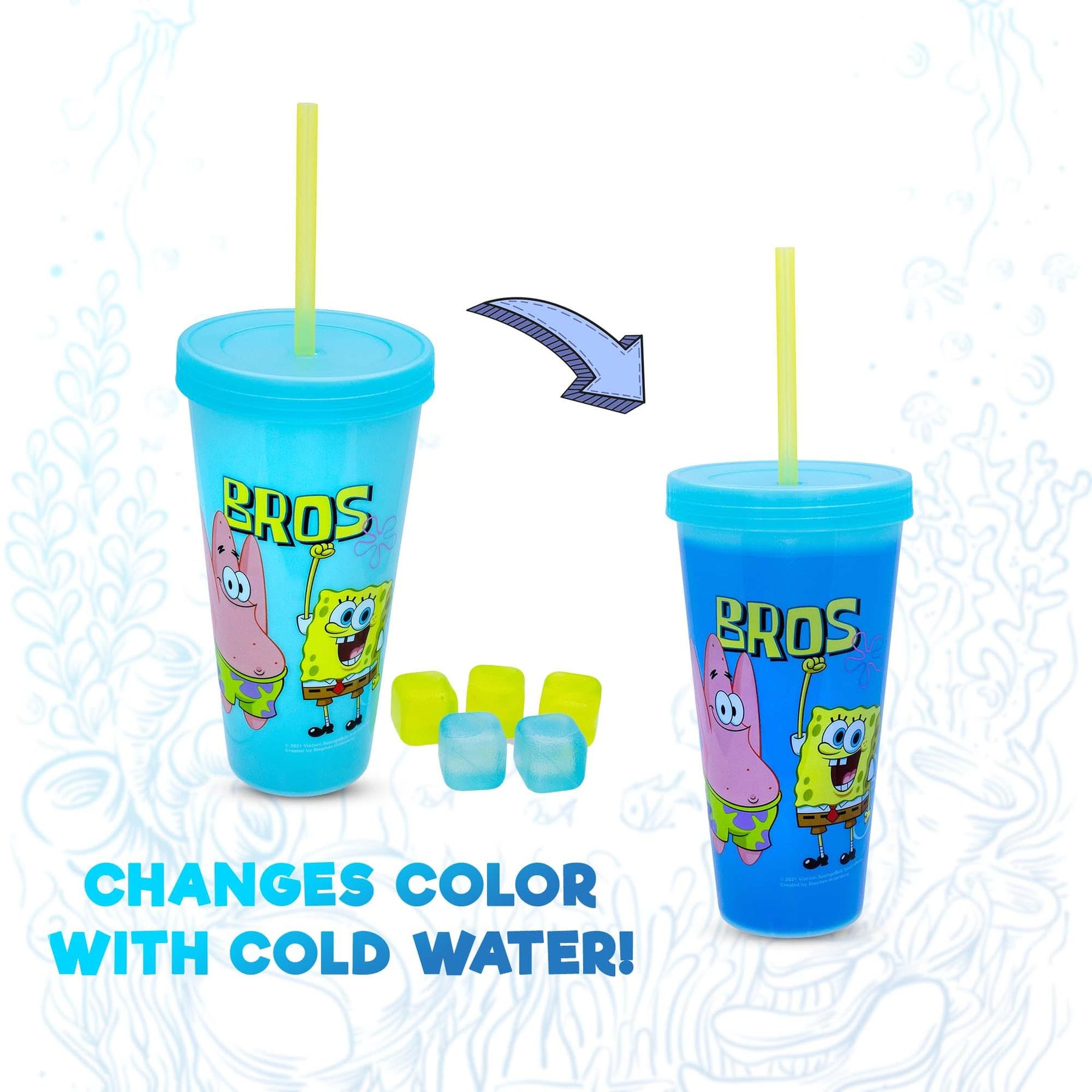 SpongeBob SquarePants "Bros" Color-Changing Tumbler | Holds 24 Ounces