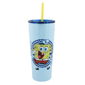 Spongebob Squarepants Stainless Steel Tumbler With Lid | Holds 22 Ounces