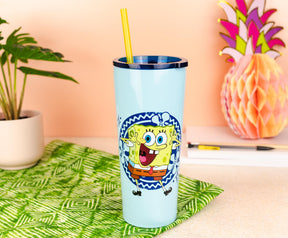 Spongebob Squarepants Stainless Steel Tumbler With Lid | Holds 22 Ounces