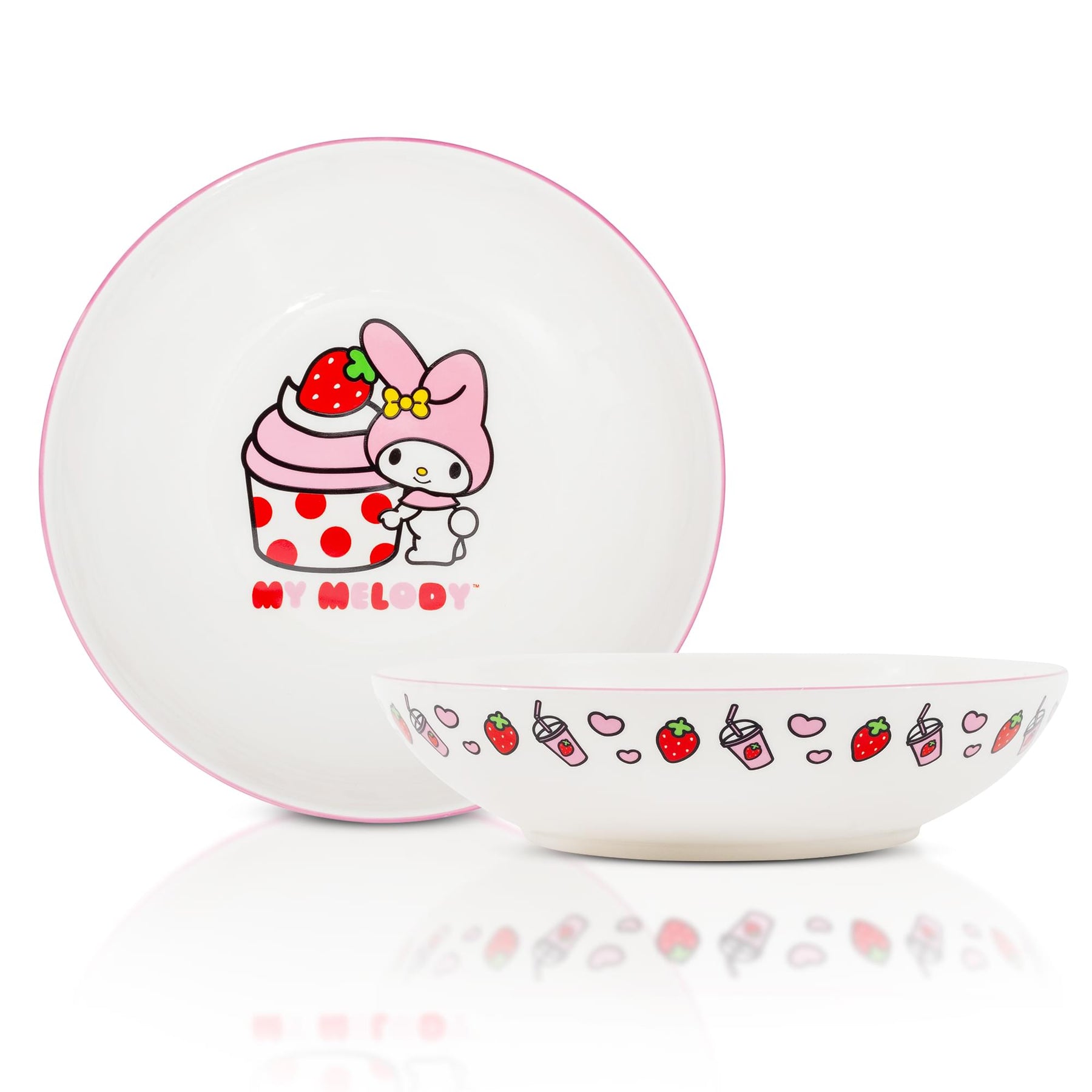 Sanrio My Melody Cupcake 9-Inch Ceramic Coupe Dinner Bowl