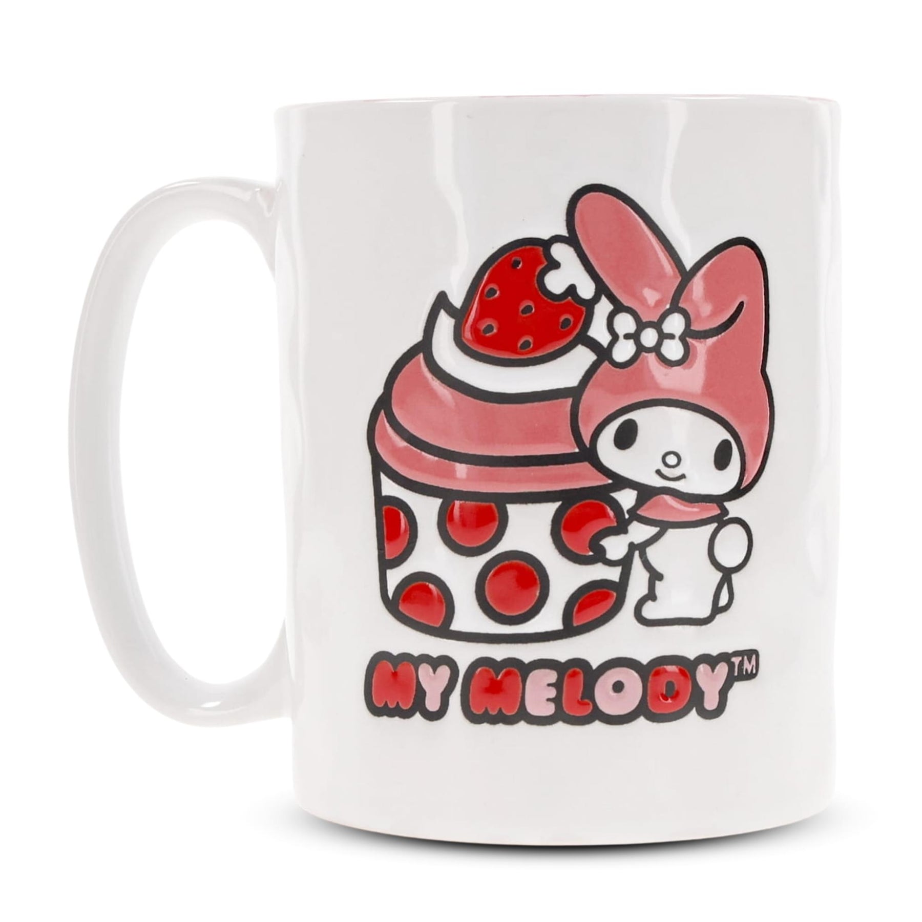 Sanrio My Melody Cupcake Wax-Resist Ceramic Pottery Mug | Holds 17 Ounces