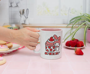 Sanrio My Melody Cupcake Wax-Resist Ceramic Pottery Mug | Holds 17 Ounces