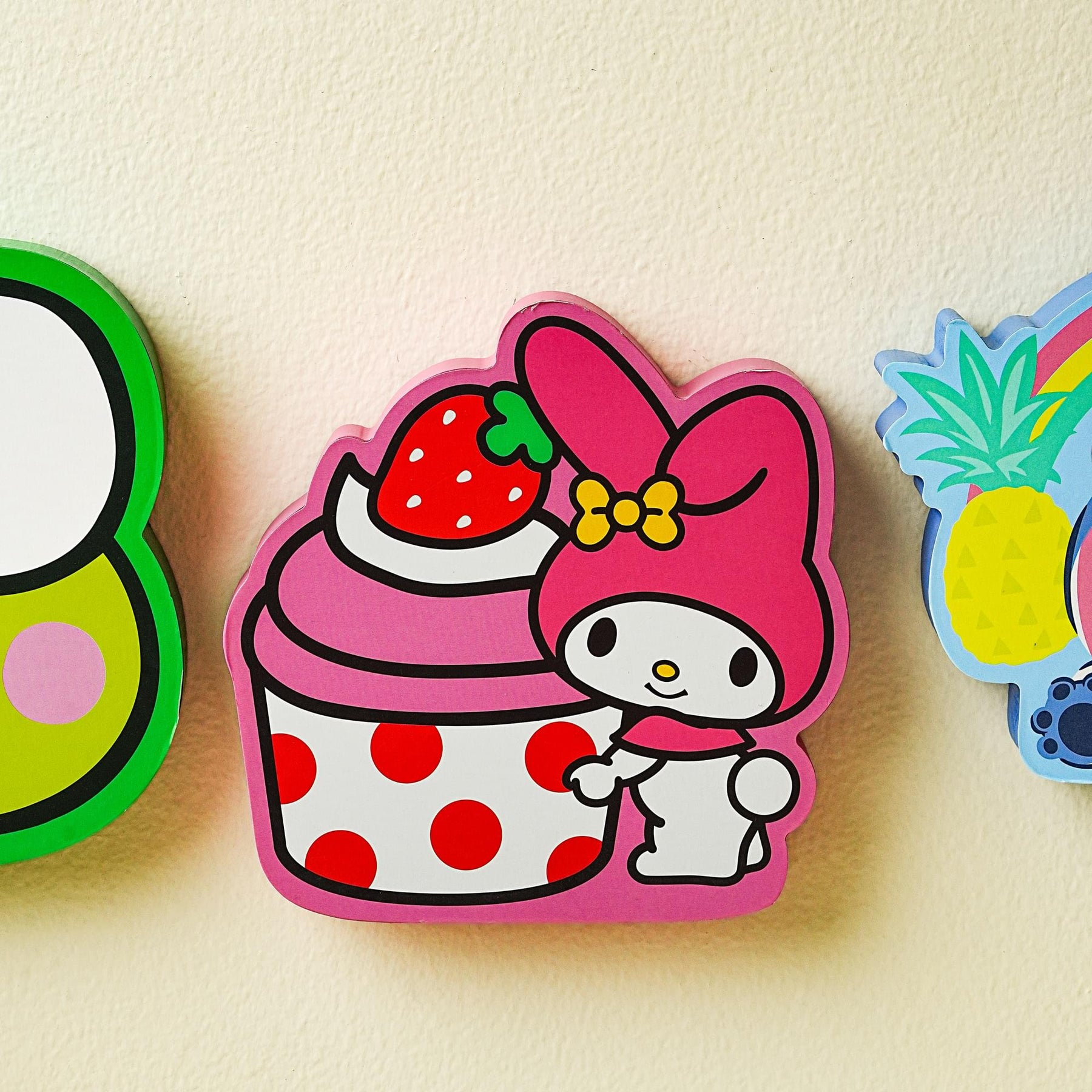 Sanrio My Melody Strawberry Cupcake Die-Cut Wooden Wall Art Sign