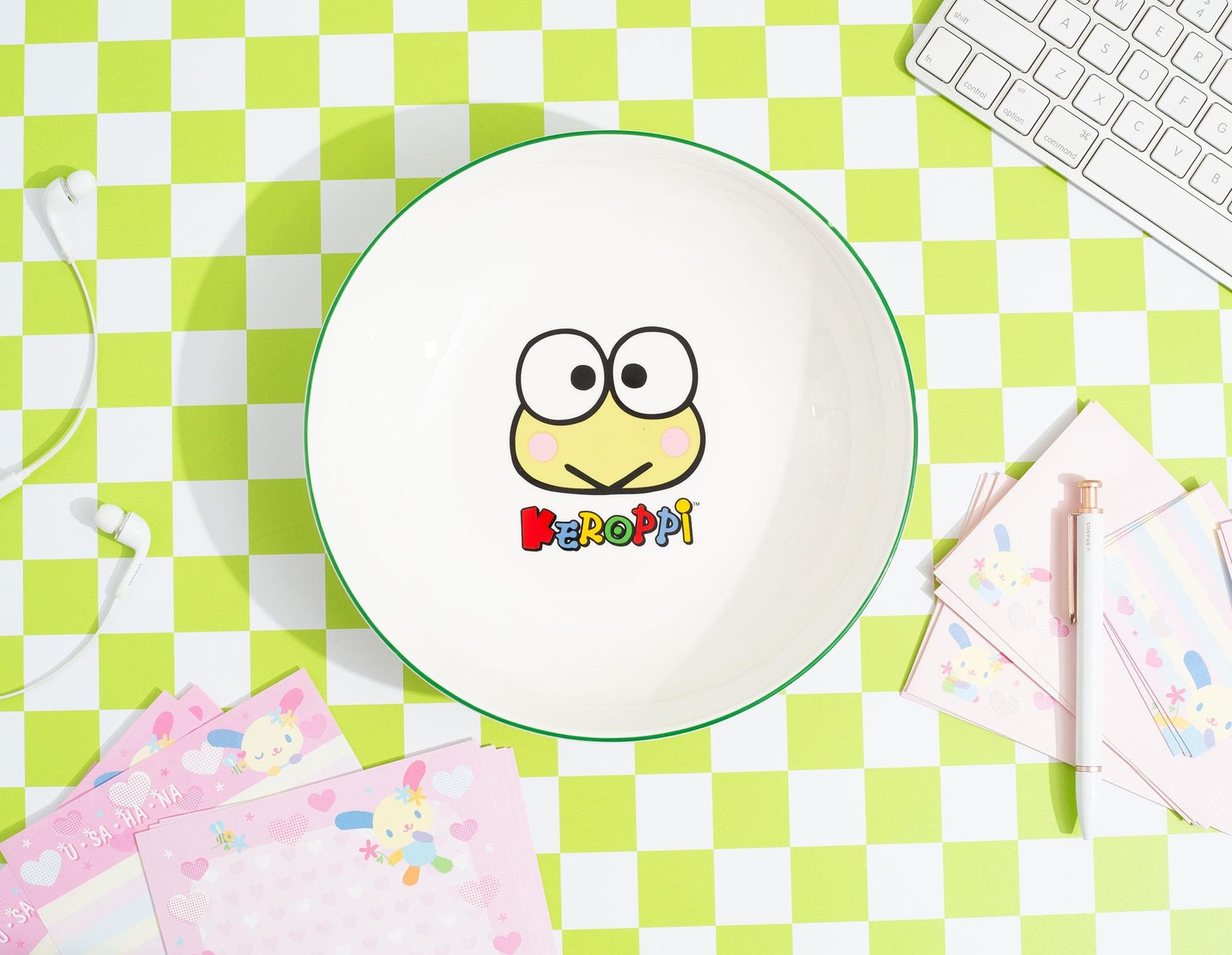 Sanrio Keroppi Snacks 9-Inch Ceramic Coupe Dinner Bowl