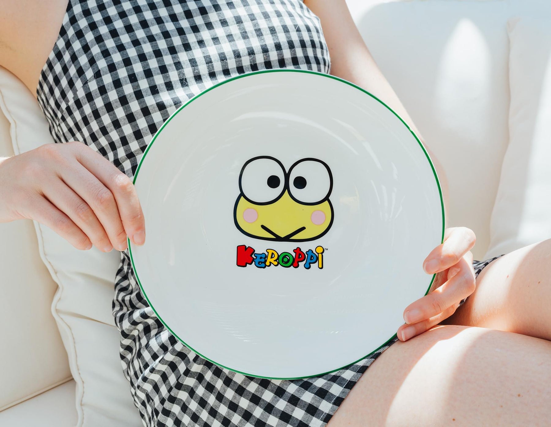 Sanrio Keroppi Snacks 9-Inch Ceramic Coupe Dinner Bowl