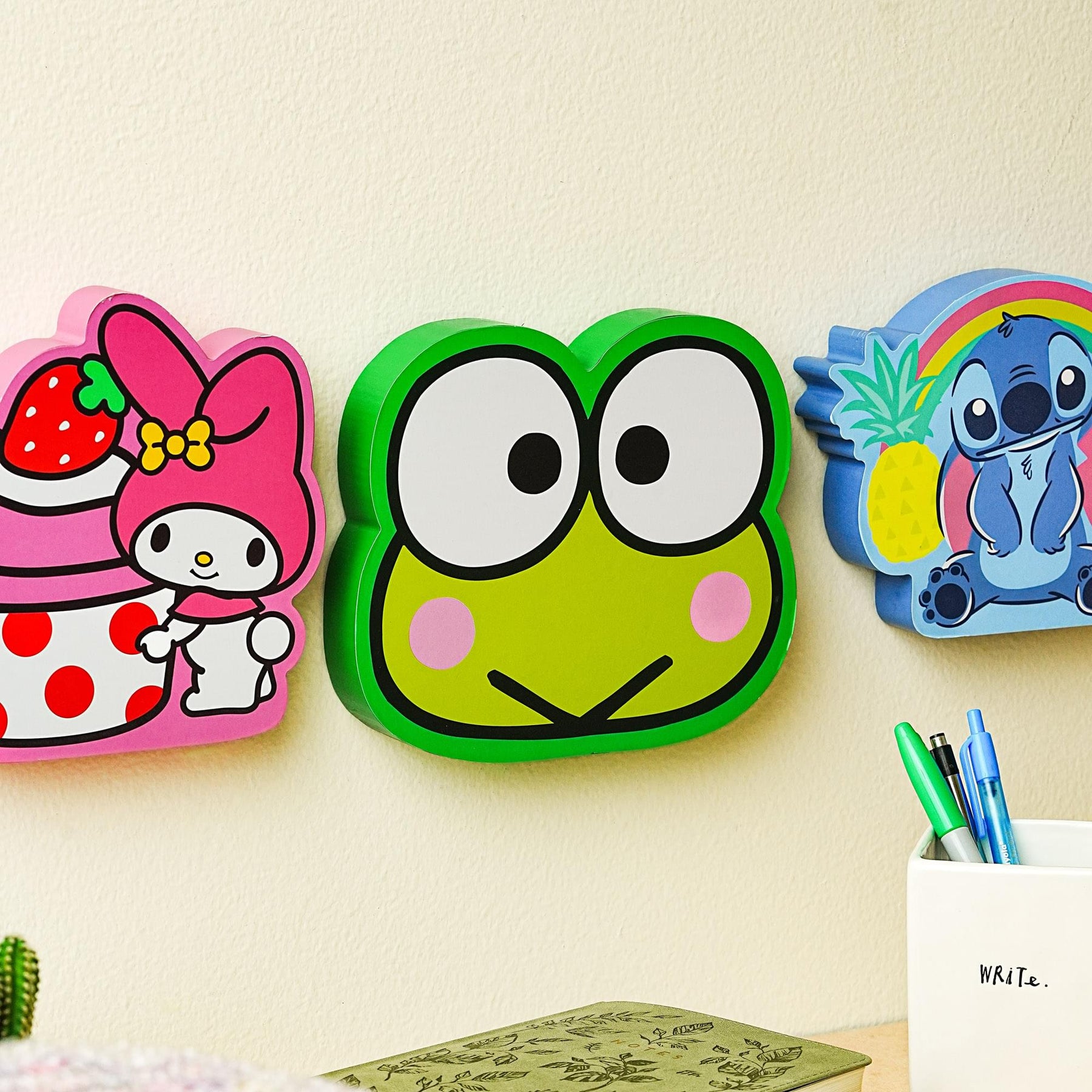 Sanrio Keroppi Die-Cut Wooden Wall Art Sign