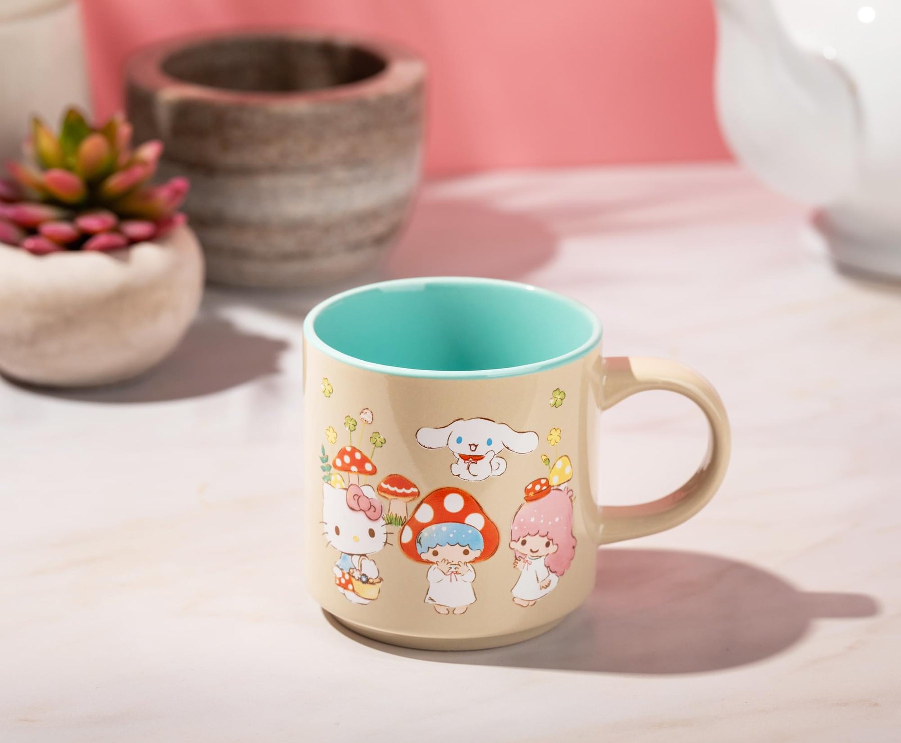 Sanrio Hello Kitty and Friends Mushroom Crew Single Stackable Ceramic Mug