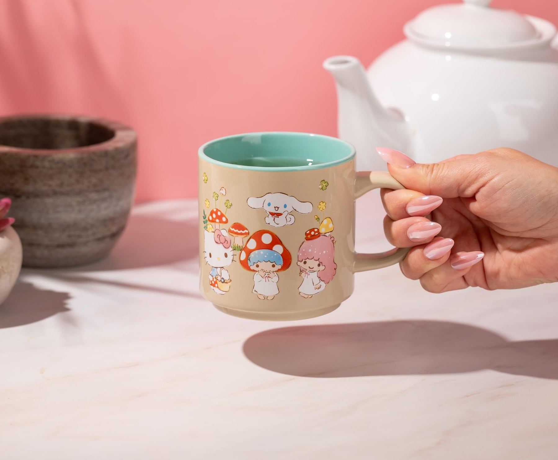 Sanrio Hello Kitty and Friends Mushroom Crew Single Stackable Ceramic Mug