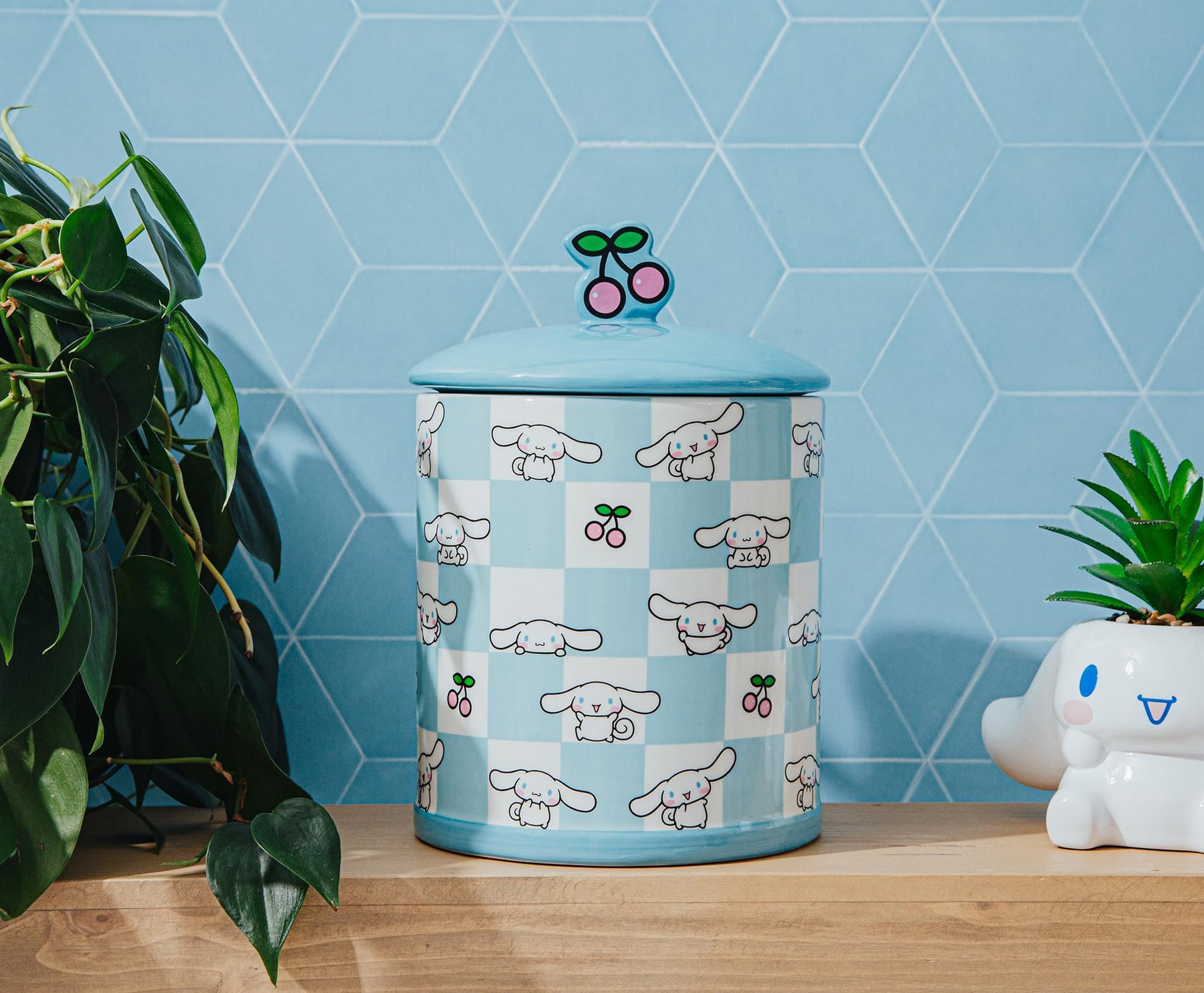 Sanrio Cinnamoroll Cherry Ceramic Snack Jar | Holds 64 Ounces