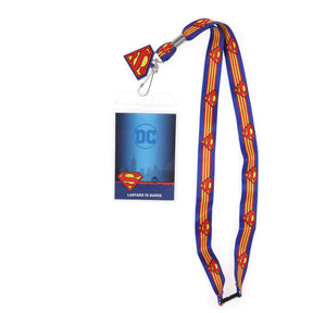 DC Comics Superman 22-Inch Lanyard With ID Badge Holder And Logo Charm