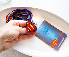 DC Comics Superman 22-Inch Lanyard With ID Badge Holder And Logo Charm