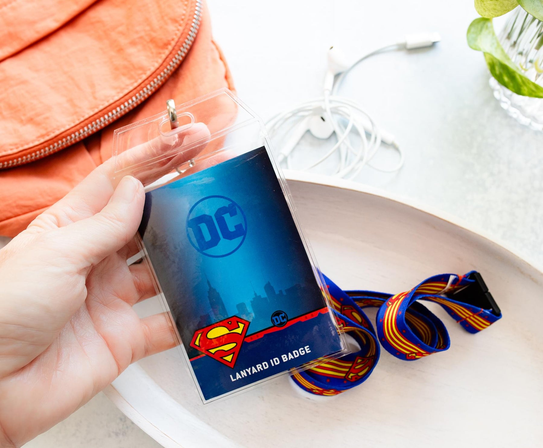 DC Comics Superman 22-Inch Lanyard With ID Badge Holder And Logo Charm