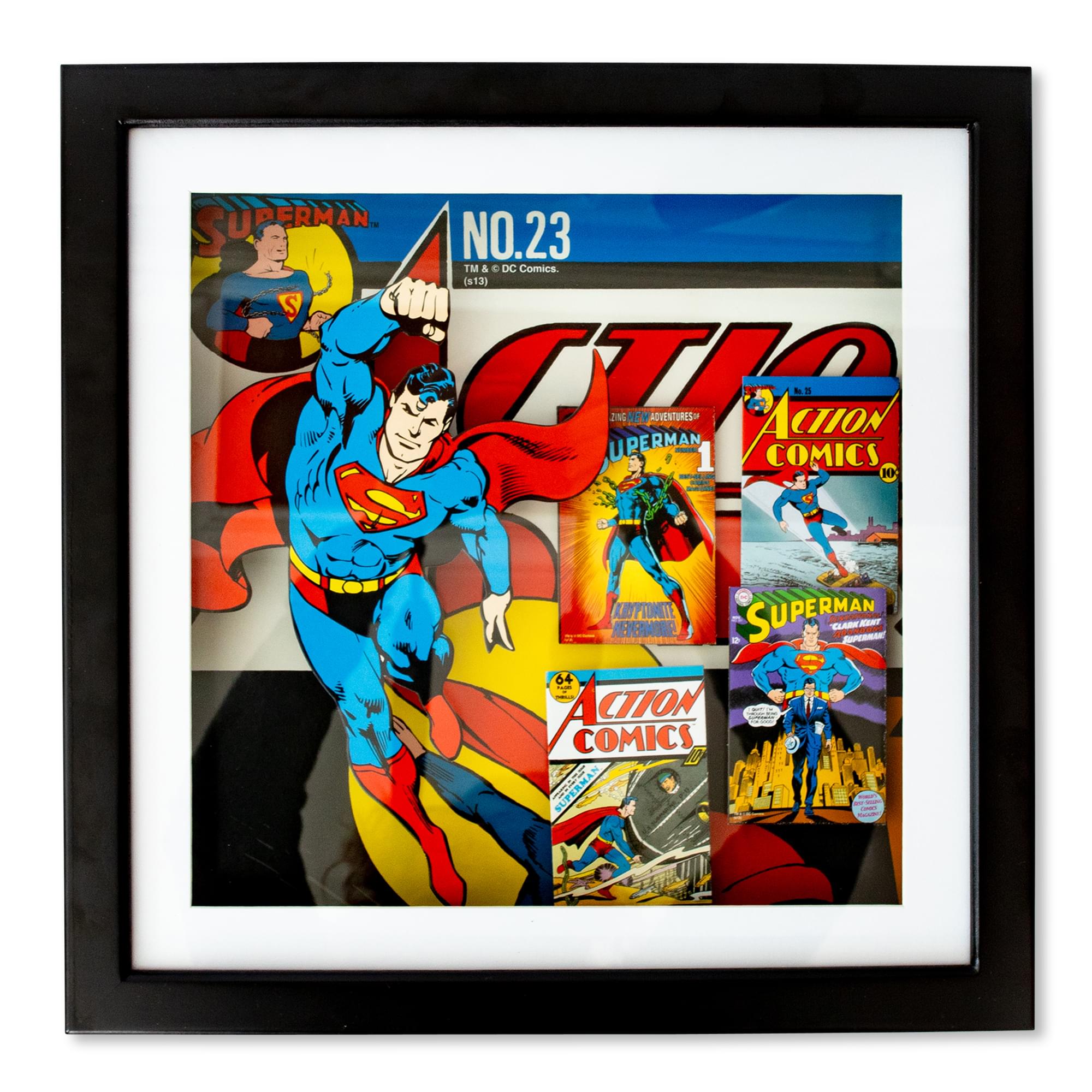 Superman 14 x 14 Inch Wood Shadow Box Wall Art | Free Shipping