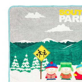 South Park Bus Stop 45 x 60 Inch Fleece Throw Blanket