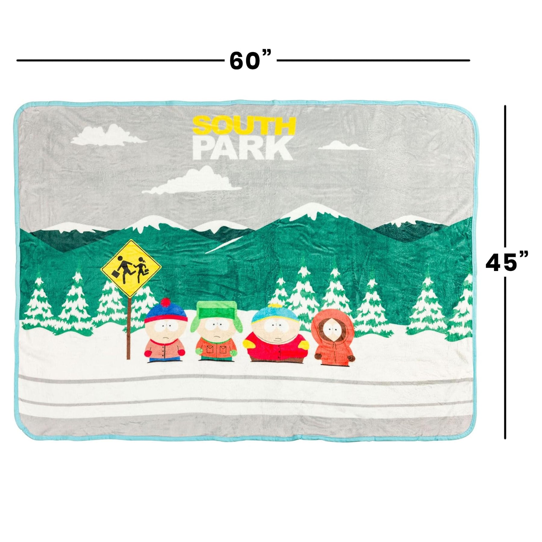 South Park Bus Stop 45 x 60 Inch Fleece Throw Blanket