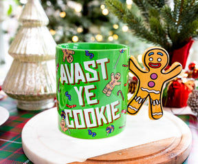 Shrek Gingerbread Man "Avast Ye Cookie" Ceramic Mug With Sculpted Handle