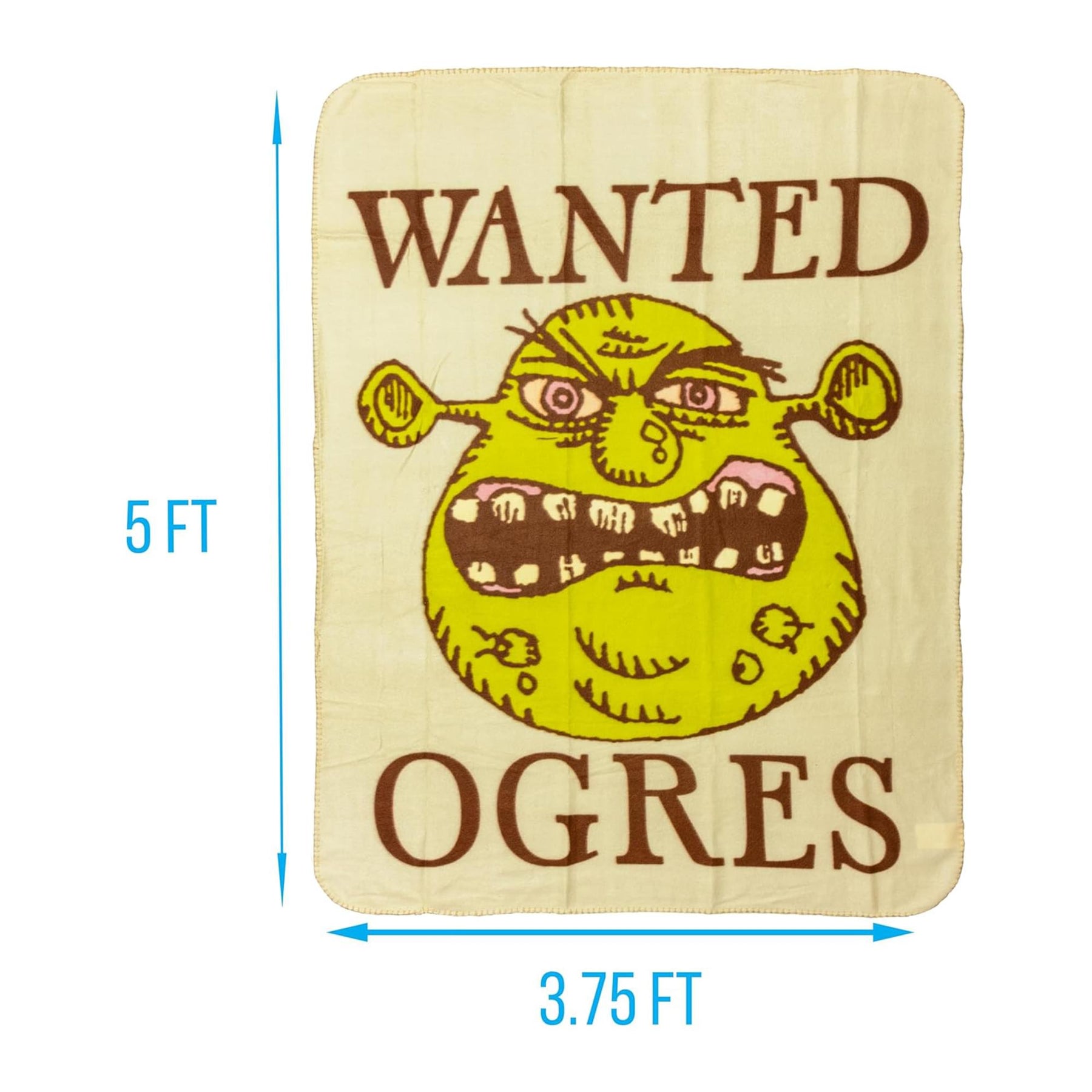 Shrek "Wanted Ogres" 45 x 60 Inch Fleece Throw Blanket