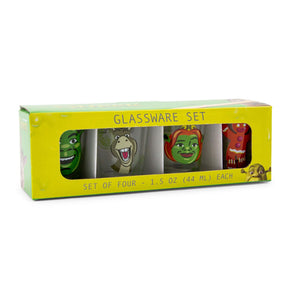 Shrek Characters 2-Ounce Mini Shot Glasses | Set of 4