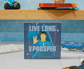 Star Trek Spock "Live Long and Prosper" Wooden Box Sign | 6 x 6 Inches