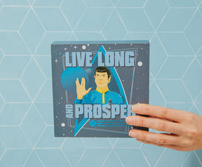 Star Trek Spock "Live Long and Prosper" Wooden Box Sign | 6 x 6 Inches