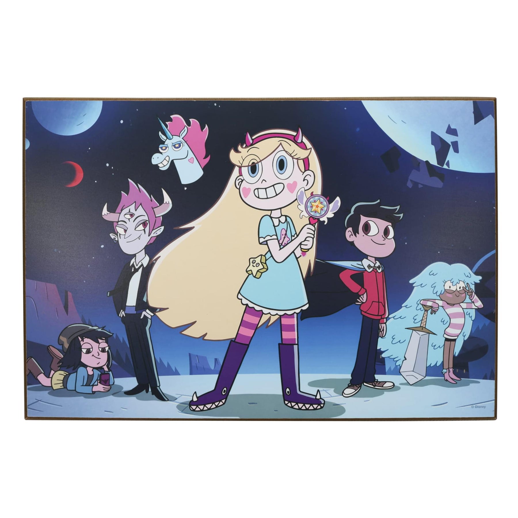 Disney Star Vs The Forces Of Evil 13 x 19 Inch MDF Wood Wall Art