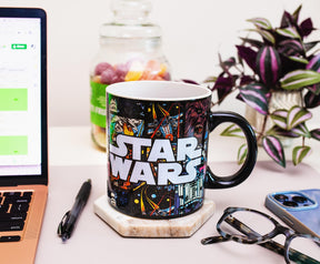 Star Wars Allover Comic Print Ceramic Mug | Holds 20 Ounces