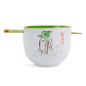 Star Wars Yoda "May The Force Be With You" Ceramic Ramen Bowl and Chopstick Set