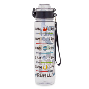 Star Wars Characters 33-Ounce Plastic Water Bottle With Locking Lid and Strap