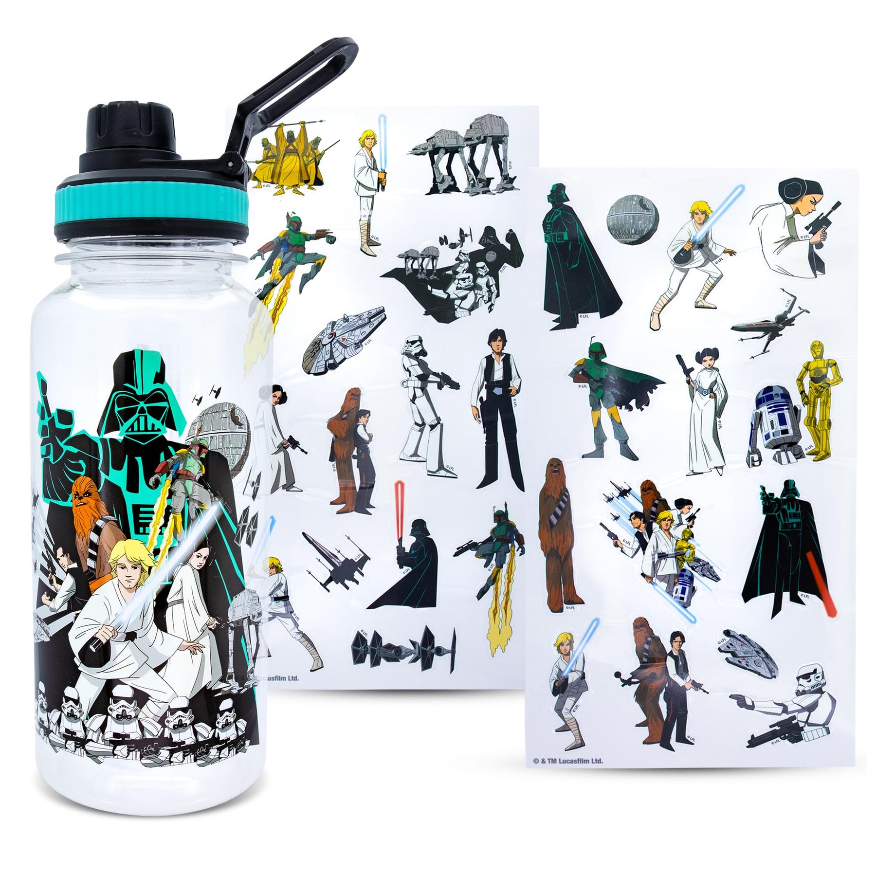 The Golden Girls 32-Ounce Twist Spout Water Bottle And Sticker Set 