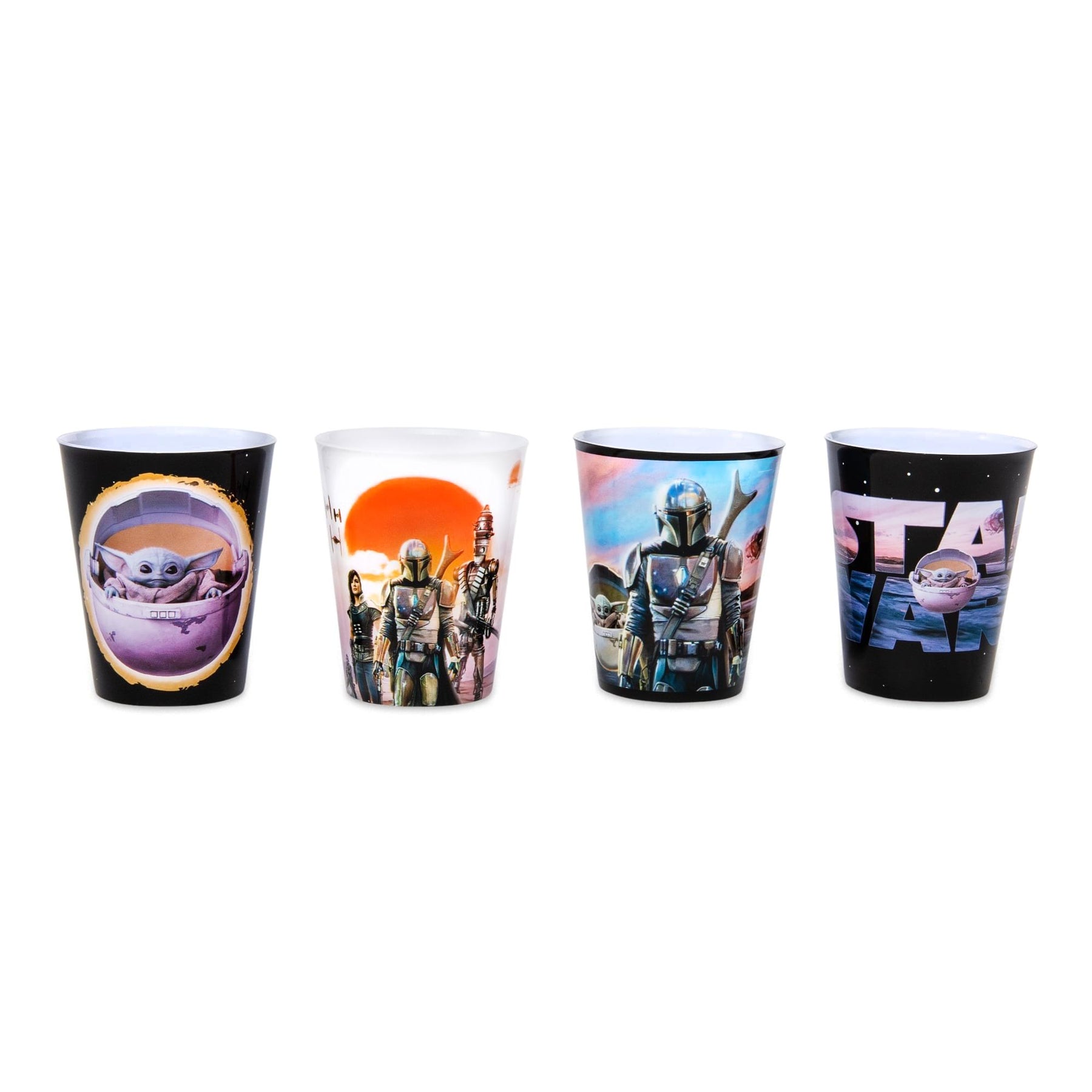 Star Wars: The Mandalorian 1.5-Ounce Plastic Mini Cups | Set of 4