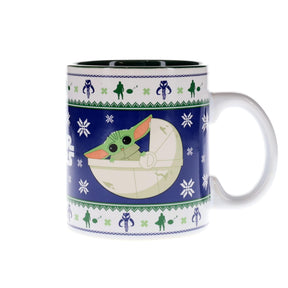 Star Wars: The Mandalorian Grogu Christmas Sweater Ceramic Mug | Holds 20 Ounces