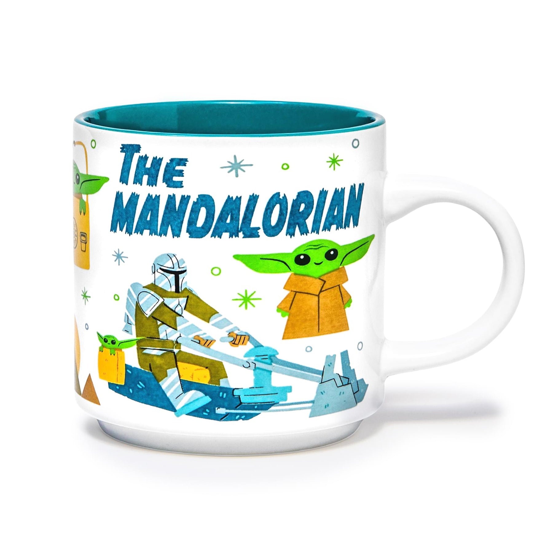 Star Wars: The Mandalorian Cartoon Grogu Ceramic Mug | Holds 13 Ounces