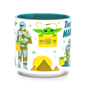 Star Wars: The Mandalorian Cartoon Grogu Ceramic Mug | Holds 13 Ounces