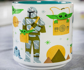 Star Wars: The Mandalorian Cartoon Grogu Ceramic Mug | Holds 13 Ounces