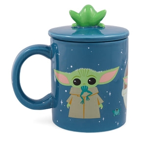 Star Wars: The Mandalorian Grogu Mug With Space Frog Lid | Holds 18 Ounces