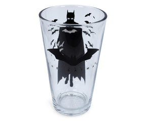 DC Comics The Batman Movie Logo Pint Glass | Holds 16 Ounces