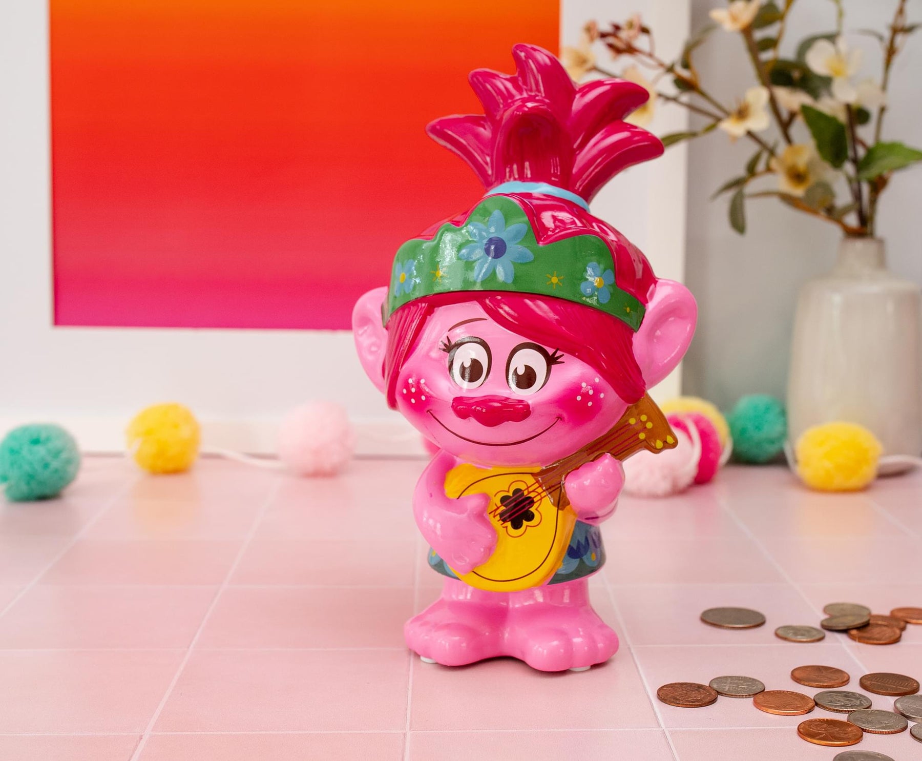 Trolls Poppy Sculpted Ceramic Money Bank | 6 Inches Tall