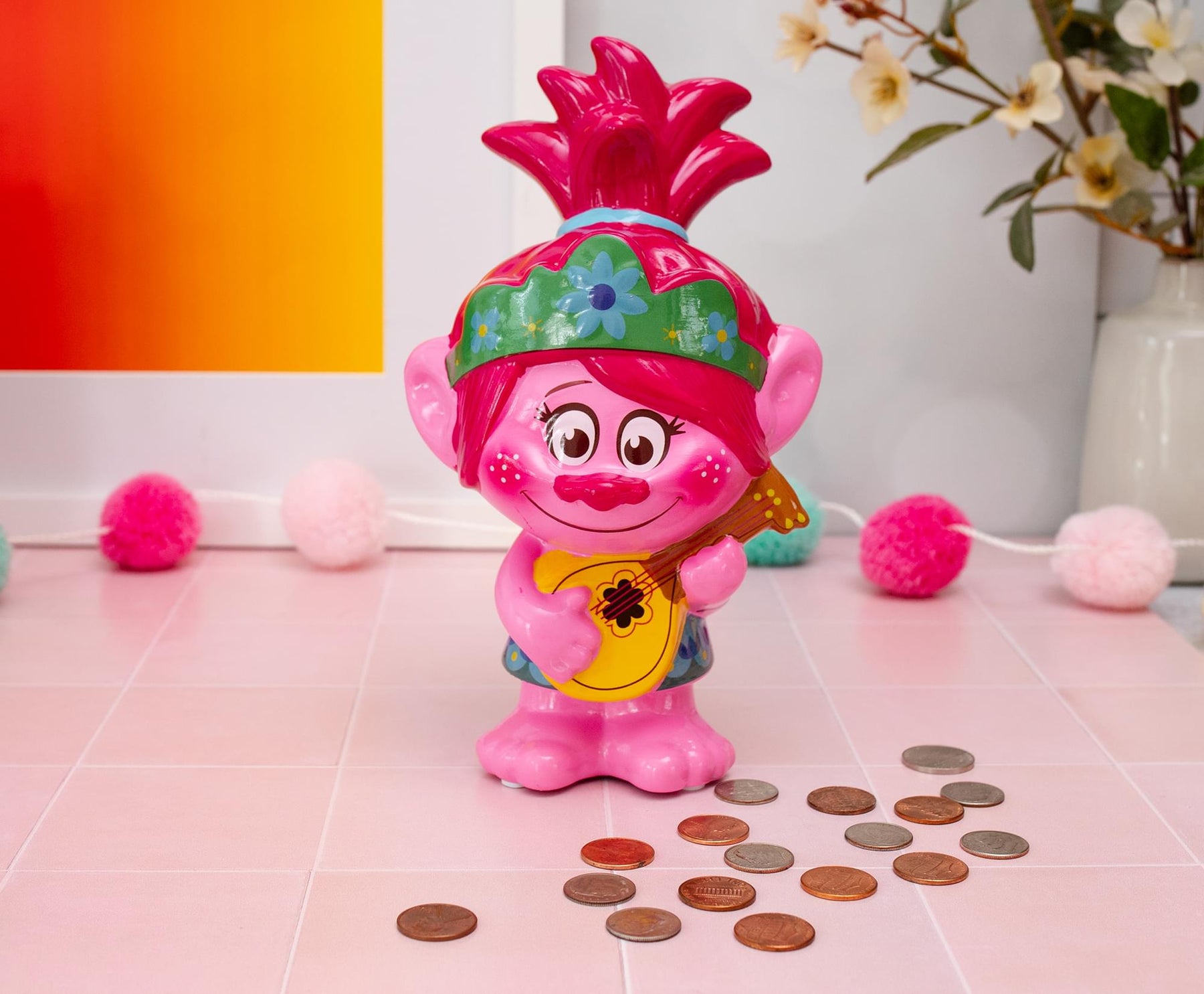 Trolls Poppy Sculpted Ceramic Money Bank | 6 Inches Tall