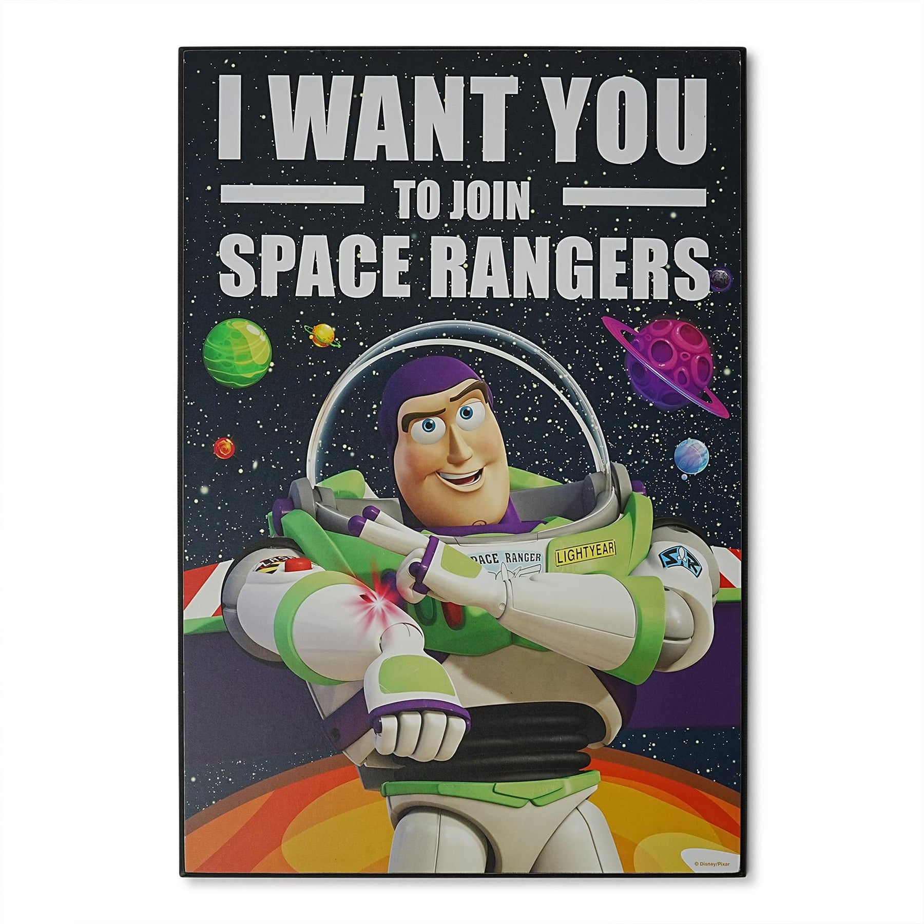 Disney Toy Story Buzz Lightyear 13 x 19 Inch Hanging Wood Wall Art