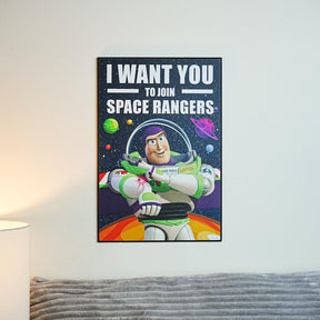 Disney Toy Story Buzz Lightyear 13 x 19 Inch Hanging Wood Wall Art