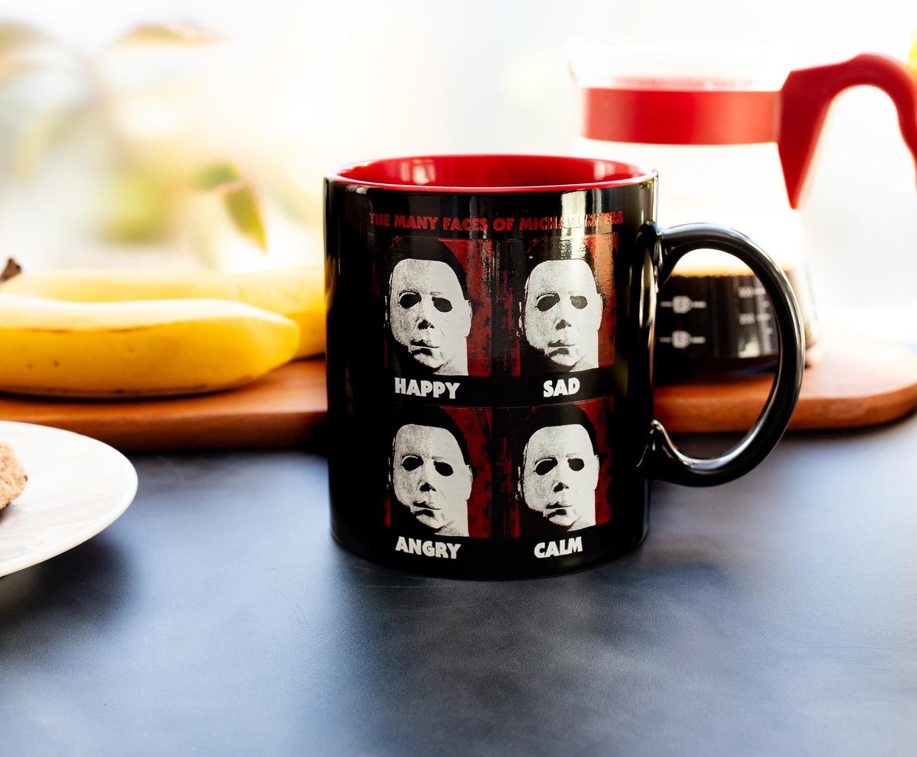 Halloween Many Faces of Michael Myers Ceramic Mug | Holds 20 Ounces